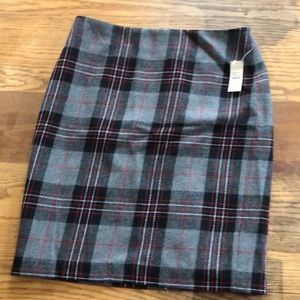 NWT- Plaid pencil skirt